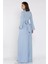 Kruvaze Yaka Bel Bağcıklı Bluz Pantolon Ikili Takım P-00017492 3
