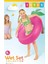 Renkli Fosforlu 91 cm Şişme Deniz Simidi Neon Pembe 4