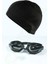 Siyah Havuz ve Deniz Yüzücü Gözlüğü, Kulak Tıkacı ve Likralı Bone Seti 1