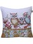 Belıeve Owl Jakarlı Dokuma Goblen Dekoratif Baykuş Kırlent 45*45 1