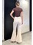 Ispanyol Paça Likralı Kadın Gabardin Pantolon P-00012118 3