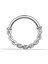 14 Ayar Altın Zincir Motifli Minimal Halka Piercing 1