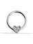 14 Ayar Altın Taşlı Kalp Minimal Halka Piercing 1