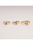 14 Ayar Altın 3 Alttan Taşlı Minimal Halka Piercing 5