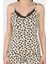 Kadın Püskül Detaylı Leopar Desenli Ip Askılı Şortlu Pijama Takımı P-00017367 4
