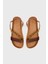 Deri Dolgu Taban Sandalet Kahve 16545522000 3