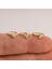 14 Ayar Altın Alttan Taşlı Minimal Halka Piercing 3