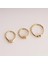 14 Ayar Altın Alttan Taşlı Minimal Halka Piercing 4