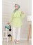 Beli Bağcıklı Allerli Taşlı Tunik-Sarı 3