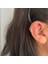 14 Ayar Altın Taşlı Yay Motifli Minimal Halka Piercing 2