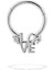 14 Ayar Altın Love Motifli Halka Piercing 1