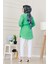 Beli Bağcıklı Allerli Taşlı Tunik-Su Yeşili 5