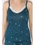 Kadın Ip Askılı Baskılı Şortlu Pijama Takımı P-00017372 4