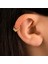14 Ayar Altın Taşlı Çiçek Motifli Minimal Halka Piercing 2