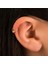 14 Ayar Altın Taşlı Kalp Minimal Halka Piercing 3