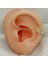 14 Ayar Altın Taşlı Minimal Halka Piercing 2