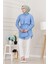 Beli Bağcıklı Allerli Taşlı Tunik-Bebe Mavi 1