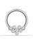 14 Ayar Altın 8 Taşlı Motifli Minimal Halka Piercing 1