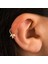 14 Ayar Altın Üç Markiz Taşlı Halka Piercing 3