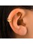 14 Ayar Altın 8 Taşlı Motifli Minimal Halka Piercing 4