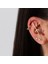 14 Ayar Altın Alttan 5 Taşlı Halka Piercing 2
