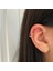 14 Ayar Altın Alttan 5 Taşlı Halka Piercing 4