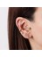 14 Ayar Altın Taşlı Kalp Minimal Halka Piercing 2