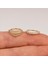14 Ayar Altın Alttan Taşlı Minimal Halka Piercing 3