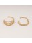 14 Ayar Altın Alttan Taşlı Minimal Halka Piercing 4