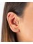 14 Ayar Altın Taşlı Çiçek Minimal Halka Piercing 2