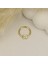 14 Ayar Altın Taşlı Çiçek Minimal Halka Piercing 5