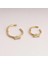 14 Ayar Altın Alttan Markis Taşlı Minimal Halka Piercing 4
