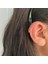 14 Ayar Altın Taşlı Üçgen Motifli Minimal Halka Piercing 2