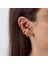 14 Ayar Altın Alttan Taşlı Halka Piercing 5