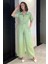 Yarım Fermuarlı Bel Lastikli Kısa Kol Tulum P-00017335 2