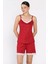 Kadın Ip Askılı Puantiyeli Şortlu Pijama Takımı P-00017384 2