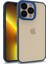 Apple iPhone 13 Pro Kılıf Kamera Korumalı Renkli Çerçeveli Şeffaf Yüzey Esnek Sert Silikon Flora Kapak 1