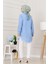 Göğüsü Taş Detaylı Oversize Tunik-Bebe Mavi 5