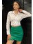 Kadın Pile Detaylı Arka Bağlamalı Crop Top Gömlek P-00017238 1