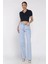 Kadın Taşlı Bol Paça Jean Kot Pantolon P-00017354 1