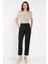 Kadın Bel Lastikli Zincir Aksesuarlı Duble Paça Pantolon P-00017314 1