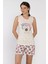 Kadın Baskılı Şortlu Pijama Takımı P-00017382 2