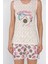 Kadın Baskılı Şortlu Pijama Takımı P-00017382 4