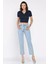 Kadın Yüksek Bel Taş Işlemeli Jean Kot Pantolon P-00017322 1
