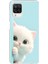 Samsung Galaxy A12 Uyumlu Şeffaf Kılıf 2 Peluş Kedi Tasarımlı 1