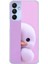 Samsung Galaxy A15 Uyumlu Şeffaf Kılıf 3 Peluş Ördek Tasarımlı 1