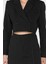 Çizgili Crop Top Ceket Şort Etek Ikili Takım P-00017454 4