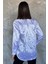 Kadın Taş Işlemeli Kırışık Saten Gömlek P-00016940 3