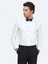 Beyaz Düz Slim Fit Duble Manşet Ata Yaka Smokin Gömlek 2