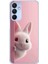 Samsung Galaxy A15 Uyumlu Şeffaf Kılıf 5 Peluş Tavşan Tasarımlı 1